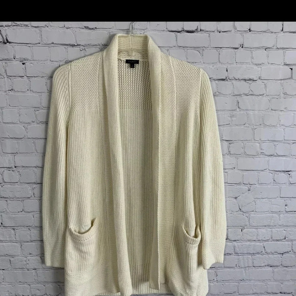 Talbots long line thick knit warm cream cardigan - Picture 1 of 5